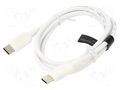 Cable; USB 2.0; USB C plug,both sides; nickel plated; 1m; white VENTION TRCWF