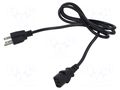 Cable; 3x18AWG; IEC C13 female,NEMA 5-15 (B) plug; 1.5m; black POS POSAC-C13-10/US15