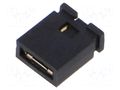 Connector: pin strips; jumper; female; 2.54mm; 1x2; black SAMTEC SNT-100-BK-G