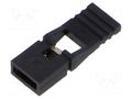 Connector: pin strips; jumper; female; 2.54mm; 1x2; black SAMTEC SNT-100-BK-H-H