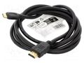 Cable; HDMI plug,mini HDMI plug; PVC; Len: 2m; black; Core: CCS Goobay GOOBAY-74430