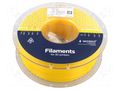 Filament: ABS; 1.75mm; yellow; 225÷240°C; 1kg; High Speed GEMBIRD 3DP-ABS1.75HY-01-Y