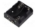 Holder; C,R14; Batt.no: 2; 6F22 type; black Goobay GOOBAY-11455