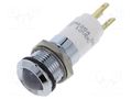 Indicator: LED; red/green/yellow; 12VDC; Ø14mm; metal,plastic CML INNOVATIVE TECHNOLOGIES 19240254