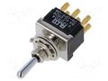 Switch: toggle; Pos: 3; DP3T; ON-OFF-ON; 6A/250VAC; FT; -20÷70°C TE Connectivity 4-6437630-6