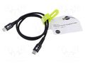 Cable; USB 2.0; USB C plug,both sides; 0.5m; black; 0.48Gbps; 60W Goobay GOOBAY-73952