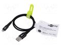 Cable; USB 2.0; Apple Lightning plug,USB A plug; 0.5m; black Goobay GOOBAY-74485