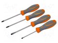 Kit: screwdrivers; Pozidriv®,slot; 4pcs. AVIT AV-05011