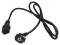 Cable; 3x1.5mm2; CEE 7/7 (E/F) plug angled,IEC C19 female; PVC POS POSAC-C19-EUL15