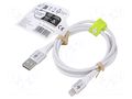 Cable; USB 2.0; Apple Lightning plug,USB A plug; 1m; white; 60W GOOBAY GOOBAY-74511