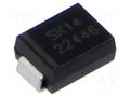 Diode: Schottky rectifying; SMB; SMD; 40V; 1A; reel,tape SMC DIODE SOLUTIONS SK14TR-SMC
