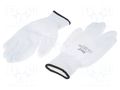 Protective gloves; Size: L; white AVIT AV-13074