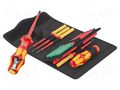 Kit: screwdrivers; insulated,slim; 1kVAC; PH/S1,PH/S2; case WERA WERA.05006641001