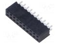 Connector: pin strips; female; PIN: 20; 2mm; gold flash; THT; socket SAMTEC SQT-110-01-F-D