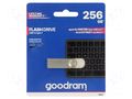 Pendrive; USB 3.2; 256GB; R: 60MB/s; W: 20MB/s; silver; USB A GOODRAM UNO3-2560S0R11