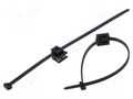 Cable tie; L: 200mm; W: 4.6mm; black; polyamide; 225N; Ømax: 45mm HELLERMANNTYTON T50ROSEC5B-BK