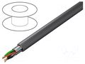 Wire; Alpha Essential C&C LSZH; 3x2x22AWG; LSZH; dark grey; 300V ALPHA WIRE 6010L-SL005