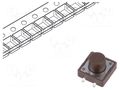 Microswitch TACT; SPST-NO; Pos: 2; 0.05A/12VDC; SMT; none; 1.6N DIPTRONICS DTSM-25N-V-REEL