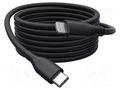 Cable; USB 2.0; Apple Lightning plug,USB C plug; nickel plated DIGITUS AK-600110-020-S