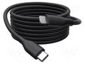 Cable; USB 2.0; Apple Lightning plug,USB C plug; nickel plated DIGITUS AK-600110-010-S