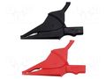 Crocodile clip; 15A; black,red; Socket size: 4mm; plug-in; 2pcs. CHAUVIN ARNOUX CA-P01295457Z