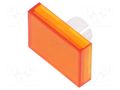 Actuator lens; 22mm; 61; orange,transparent; plastic; Dim: 18x24mm EAO 61-9681.3