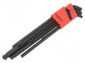 Wrench: hex key-set; spherical; long; 9pcs. BONDHUS BONDHUS-67099