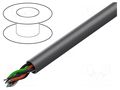 Wire; Alpha Essential C&C; 2x2x28AWG; PVC; dark grey; 300V; 305m ALPHA WIRE 3472C-SL001
