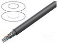 Wire; Alpha Essential C&C; 3x2x22AWG; PVC; dark grey; 300V; 305m ALPHA WIRE 6374-SL001