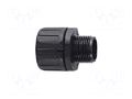 Straight terminal connector; Thread: metric,outside; polyamide HELLERMANNTYTON HG54-S-M63-PA66-B
