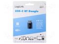 BT adapter; USB C plug; Bluetooth 5.3 + EDR; USB; 3Mbps; 20m LOGILINK BT0048A