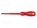 Screwdriver; insulated; Phillips; PH3; 150mm; 1kVAC NEO TOOLS NEO-04-075