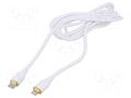 Cable; USB 2.0; Apple Lightning plug,USB C plug; 1.5m; white GEMBIRD CC-USB2S-CM8PM1.5W