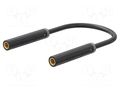 Test lead; 60VDC; 30VAC; 19A; banana socket 4mm,both sides; black STÄUBLI AB-4A-F10-10021