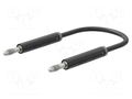 Test lead; 60VDC; 30VAC; 19A; banana plug 4mm,both sides; Len: 2m STÄUBLI AK-4N-F10-20021