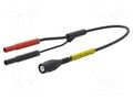 Test lead; BNC plug,banana plug 4mm x2; insulated; Len: 1.6m STÄUBLI XLAM-SAK-RG58-160