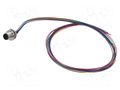 Connector: M12; socket; male; 1.5A; 30V; PIN: 12; IP67; straight LUTRONIC 1230-12-T16CW-05M-