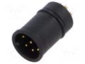 Connector: M12; contact insert; male; 2A; 30V; PIN: 8; IP67 LUTRONIC 1239-08-T0CB