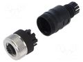 Connector: M12; plug; female; 4A; 125V; PIN: 3; IP67; straight LUTRONIC 1240-03-T7CR