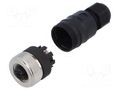 Connector: M12; plug; female; 4A; 125V; PIN: 4; IP67; straight LUTRONIC 1240-04-T7CR