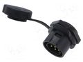 Connector: circular; socket; male; 02; 12A; 500V; PIN: 7; IP67 LUTRONIC 2630-07-T22-CB-100