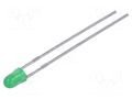 LED; green; 3mm; 40mcd; 60°; Front: convex LUMEX SSL-LX3044GD