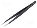 Tweezers; Blade tip shape: sharp; Tweezers len: 120mm; ESD PIERGIACOMI PG-3-SA-ESD