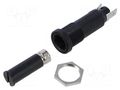 Fuse holder; 6.3x32mm; 10A; on panel; black; FEC; 500VAC; UL94V-0 SCHURTER 0031.1622