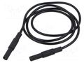 Test lead; 32A; banana plug 4mm,both sides; insulated; Len: 1m HIRSCHMANN T&M MLSGG100/2.5SW