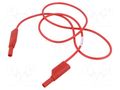 Test lead; 16A; banana plug with axial socket 4mm,both sides HIRSCHMANN T&M MLSSILWS100/1RT