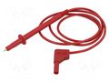 Test lead; 16A; probe tip,angular banana plug 4mm; Urated: 1kV HIRSCHMANN T&M PL2600SWRT