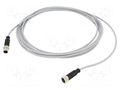 Cable: for sensors/automation; PIN: 3; plug; PVC; 5m HARTING C21320000000065