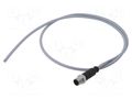 Connector: M12; plug; male; PIN: 3; straight; cables; 1m HARTING C21320000000054
