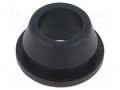 Grommet; Ømount.hole: 12mm; Øhole: 8mm; black; Panel thick: max.2mm ESSENTRA ESS-10091012